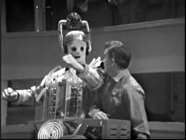 A Cyberman with General Cutler
