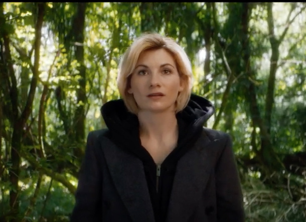 Jodie Whittaker is the Thirteenth Doctor; screencap via http://www.bbc.co.uk/programmes/p058vj2q