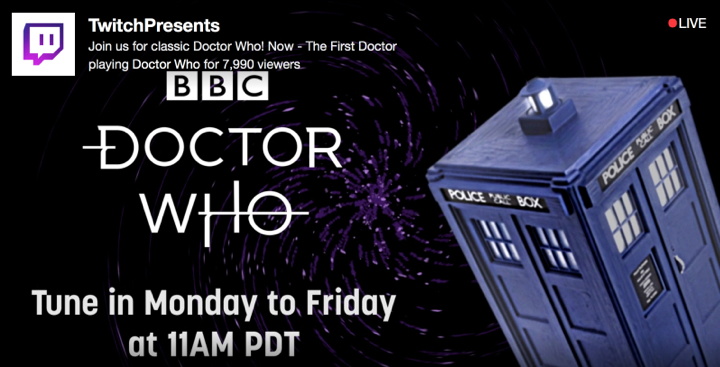 Doctor Who Marathon on Twitch
