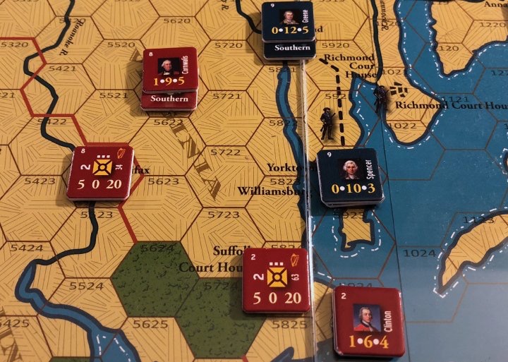 End of Empire, Turn 14, British disposition in Virginia