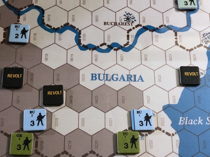 Revolt in the East, Turn 2, Situation in Bulgaria