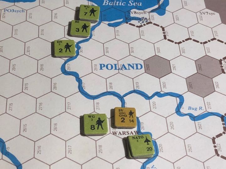 Revolt in the East, Turn 8, NATO defensive lines on the Vistula