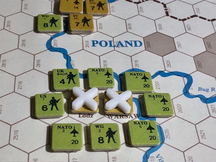 Revolt in the East, Turn 12, Last gasp NATO attacks into Lodz and Warsaw