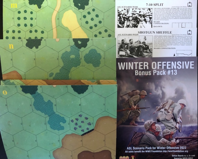 Contents of Winter Offensive Bonus Pack #13 by Multi-Man Publishing